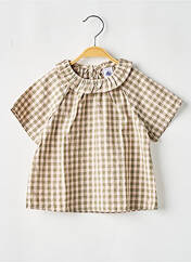 Blouse vert PETIT BATEAU pour fille seconde vue