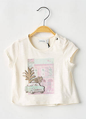 T-shirt beige IKKS pour fille