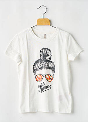 T-shirt blanc ONLY pour fille