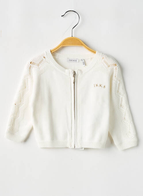 Gilet manches longues blanc IKKS pour fille