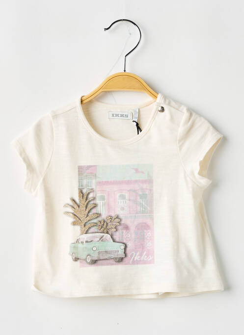 T-shirt beige IKKS pour fille