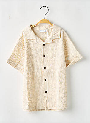 Chemise manches courtes manches courtes beige NAME IT garçon
