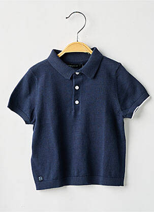 Polo coupe droite manches courtes bleu MAYORAL garçon