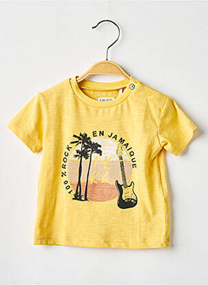 T-shirt coupe droite manches courtes jaune IKKS garcon