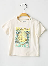 T-shirt coupe droite manches courtes beige IKKS fille