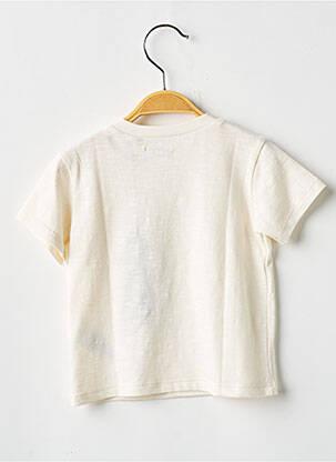 T-shirt fermeture boutonnée à l'épaule manches courtes beige IKKS fille