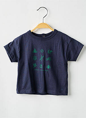 T-shirt imprimé fantaisie manches courtes bleu PETIT BATEAU garçon