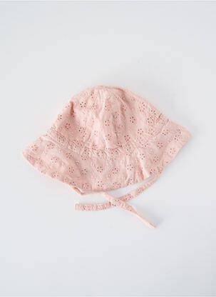 Chapeau fermeture liens à nouer rose PETIT BATEAU fille