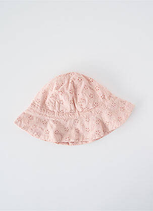 Chapeau fermeture liens à nouer rose PETIT BATEAU fille