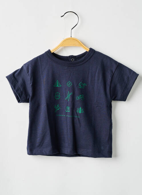 T-shirt bleu PETIT BATEAU pour garçon