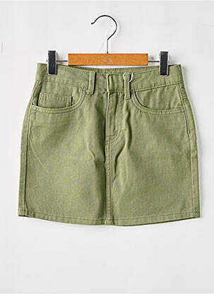 Jupe mi-longue taille ajustable vert ONLY fille