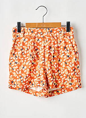 Short stretch taille ajustable orange ONLY fille