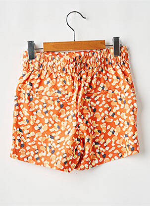 Short stretch taille ajustable orange ONLY fille