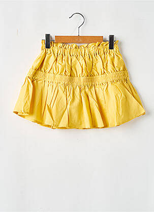Jupe mi-longue tissage popeline jaune MAYORAL fille