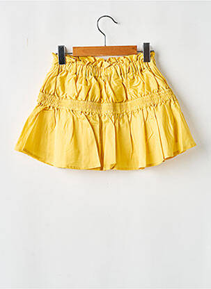 Jupe mi-longue tissage popeline jaune MAYORAL fille
