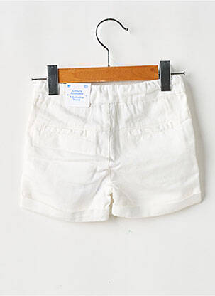 Short poches taille ajustable blanc MAYORAL fille