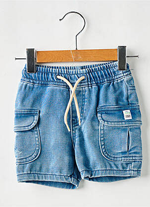 Short tissage denim taille élastique bleu IKKS fille