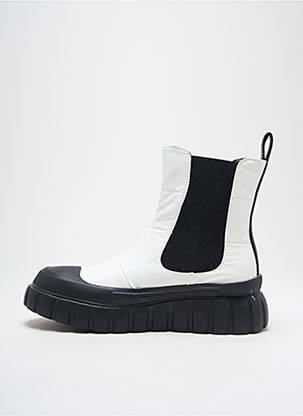 Bottines/boots matière lisse talon de 4 à 6cm blanc CAFE NOIR femme