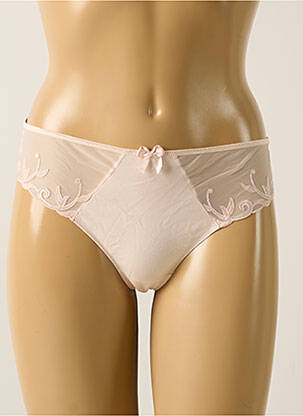 Tanga effet matière satinée rose SIMONE PERELE femme
