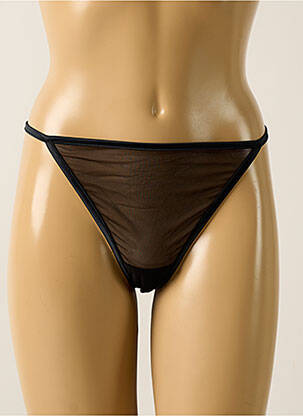 String effet matière satinée noir IMPLICITE femme