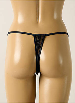 String effet matière satinée noir IMPLICITE femme
