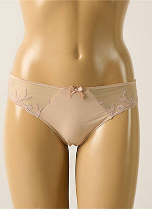 Tanga effet matière satinée chair SIMONE PERELE femme
