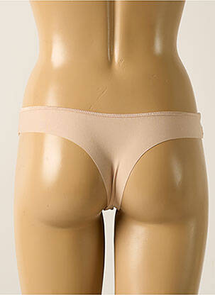 Tanga effet matière satinée chair SIMONE PERELE femme