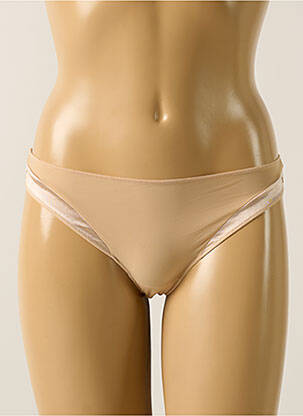 Tanga effet matière satinée chair IMPLICITE femme