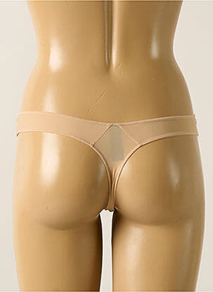 Tanga effet matière satinée chair IMPLICITE femme