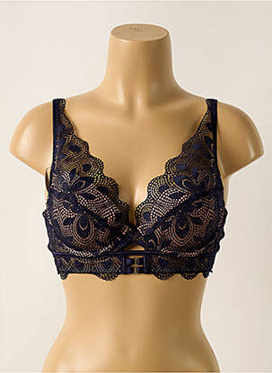 Soutien-gorge effet matière satinée haut soutien-gorge moulé bleu MORGAN femme