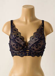Soutien-gorge effet matière satinée haut soutien-gorge moulé bleu MORGAN femme