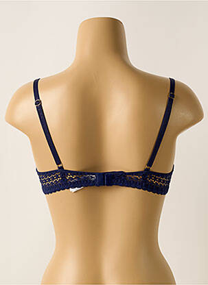 Soutien-gorge effet matière satinée haut soutien-gorge moulé bleu MORGAN femme
