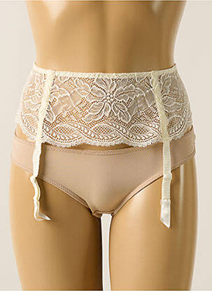 Guêpière/porte-jarretelle effet matière satinée beige SIMONE PERELE femme