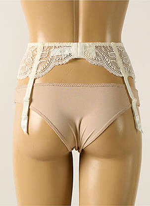 Guêpière/porte-jarretelle effet matière satinée beige SIMONE PERELE femme