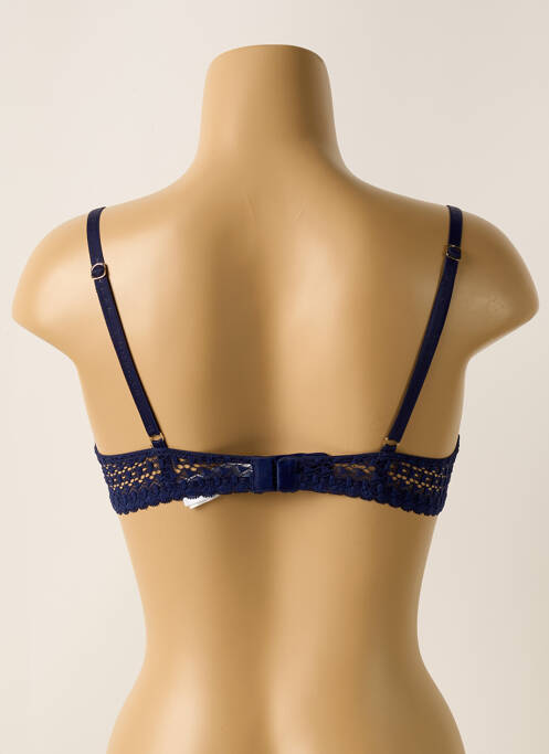 Soutien-gorge effet matière satinée haut soutien-gorge moulé bleu MORGAN femme