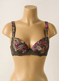 Soutien-gorge effet matière satinée haut soutien-gorge moulé vert MORGAN femme