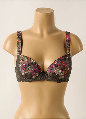 Soutien-gorge effet matière satinée haut soutien-gorge moulé vert MORGAN femme