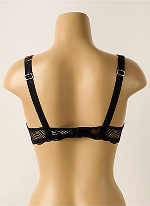 Soutien-gorge effet matière satinée haut soutien-gorge moulé noir MORGAN femme