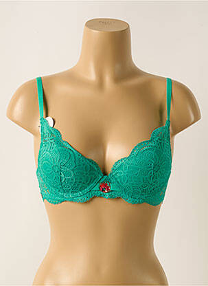 Soutien-gorge effet matière satinée haut soutien-gorge emboitant vert MORGAN femme