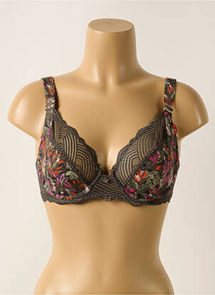 Soutien-gorge effet matière satinée haut soutien-gorge emboitant vert MORGAN femme
