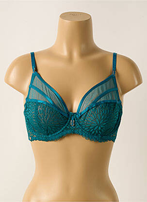 Soutien-gorge effet matière satinée haut soutien-gorge emboitant bleu MORGAN femme