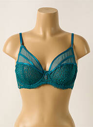 Soutien-gorge effet matière satinée haut soutien-gorge emboitant bleu MORGAN femme