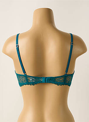 Soutien-gorge effet matière satinée haut soutien-gorge emboitant bleu MORGAN femme