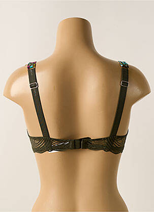 Soutien-gorge effet matière satinée haut soutien-gorge moulé vert MORGAN femme