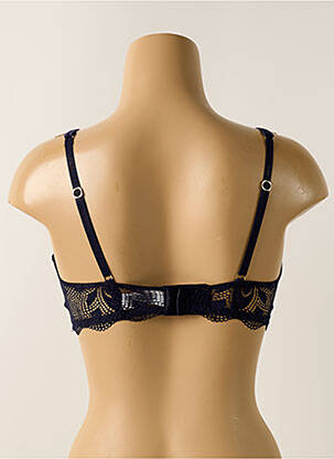 Soutien-gorge effet matière satinée haut bandeau bleu MORGAN femme