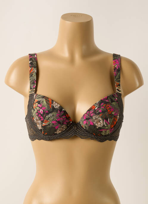 Soutien-gorge effet matière satinée haut soutien-gorge moulé vert MORGAN femme