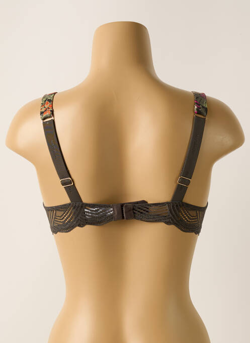 Soutien-gorge effet matière satinée haut soutien-gorge moulé vert MORGAN femme
