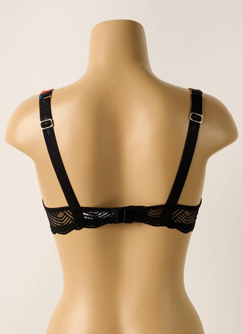 Soutien-gorge effet matière satinée haut soutien-gorge moulé noir MORGAN femme
