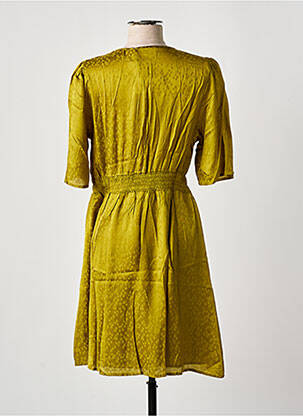 Robe mi-longue manches courtes manches courtes vert LA PETITE ETOILE femme