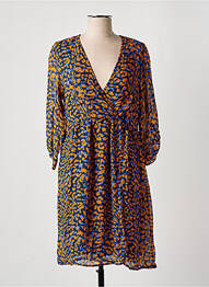 Robe mi-longue manches longues manches longues bleu LA PETITE ETOILE femme